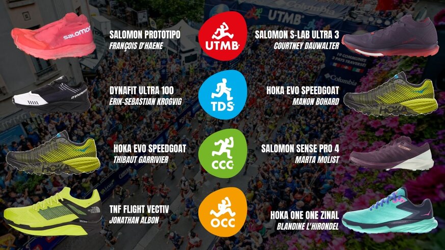Zapatillas de Trail Runniung ganadoras de las carreras del UTMB 2021.

En este artculo vamos a repasar las seis zapatillas que han conseguido subir a lo ms alto del podio de cada una de las cuatro principales carreras del UTMB.